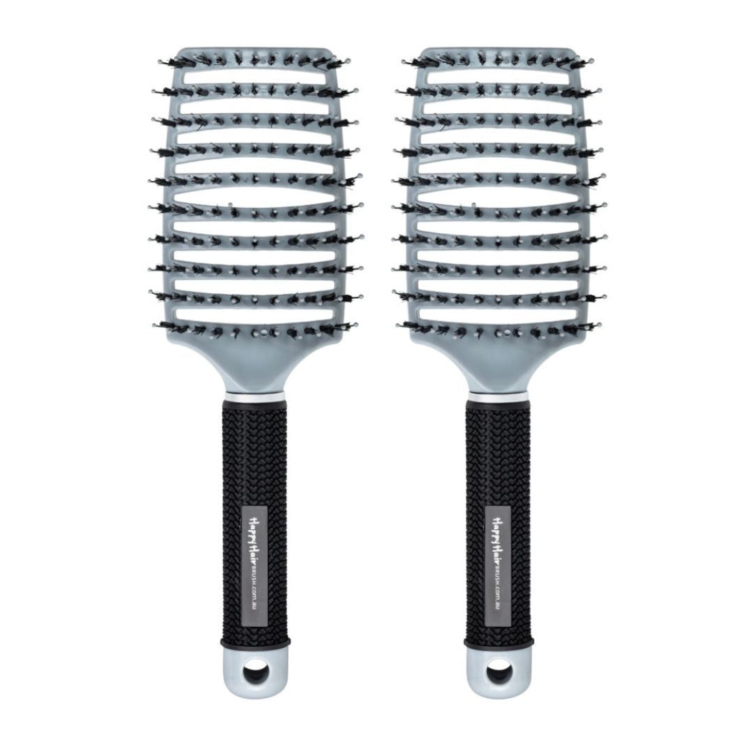 Grey Detangling Vegan Hair Brush by Happy Hair Brush™ Happy Hair Brush NZ