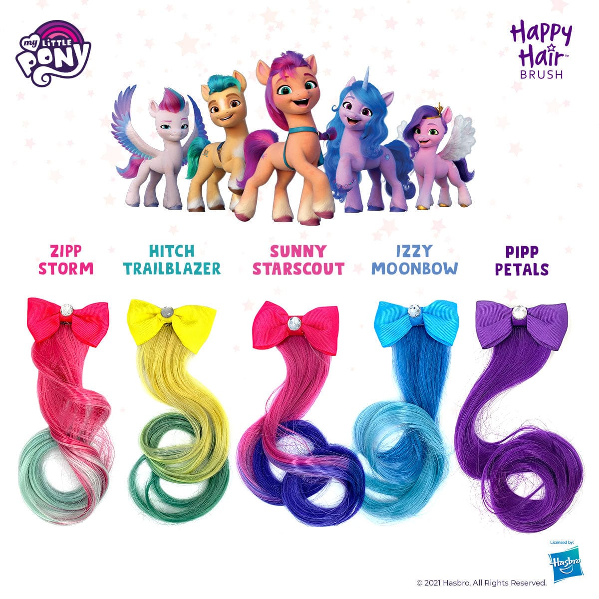 My Little Pony Hair Extension Pack by Happy Hair Brush™ Happy Hair