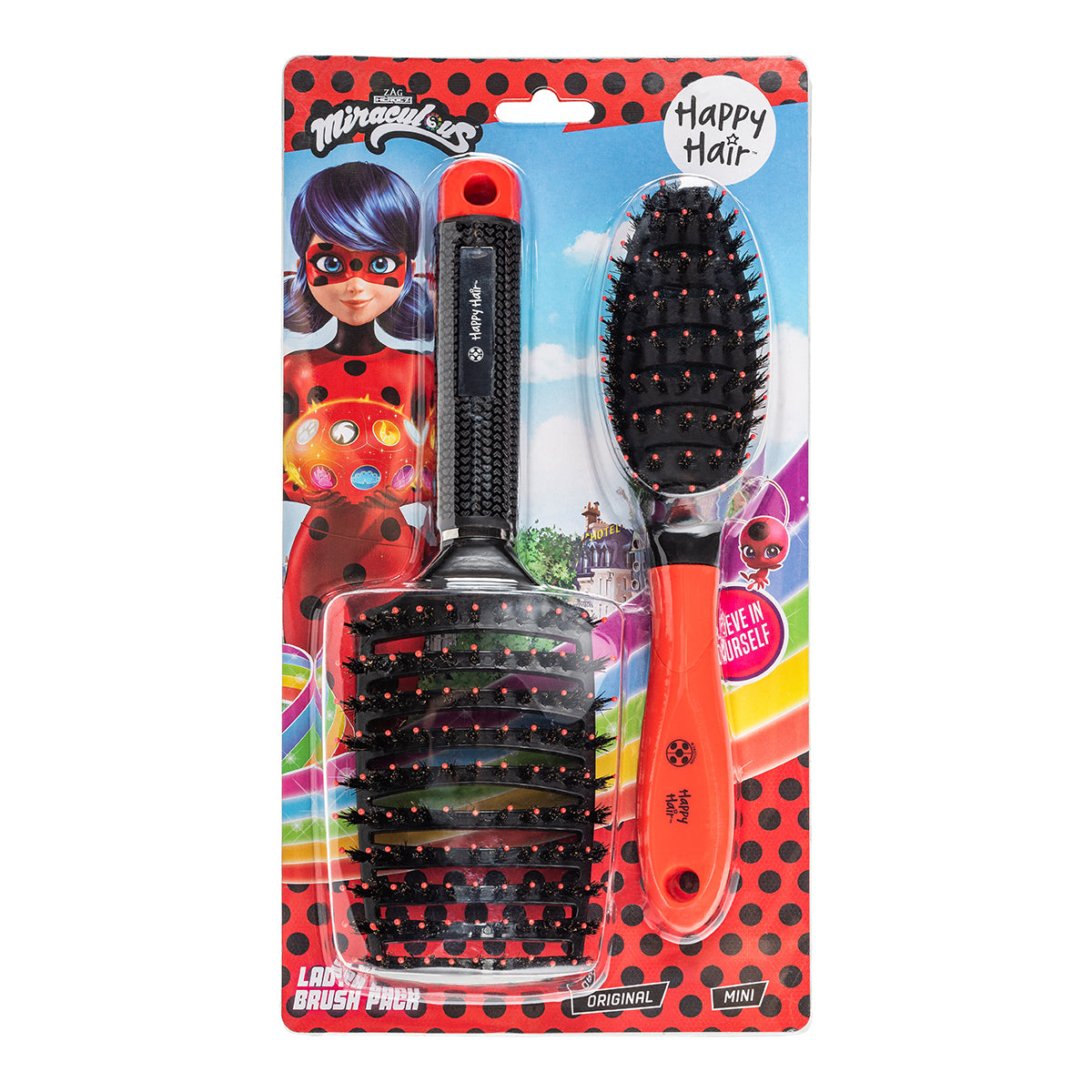 Miraculous Ladybug Gift Set - Happy Hair Brush NZ